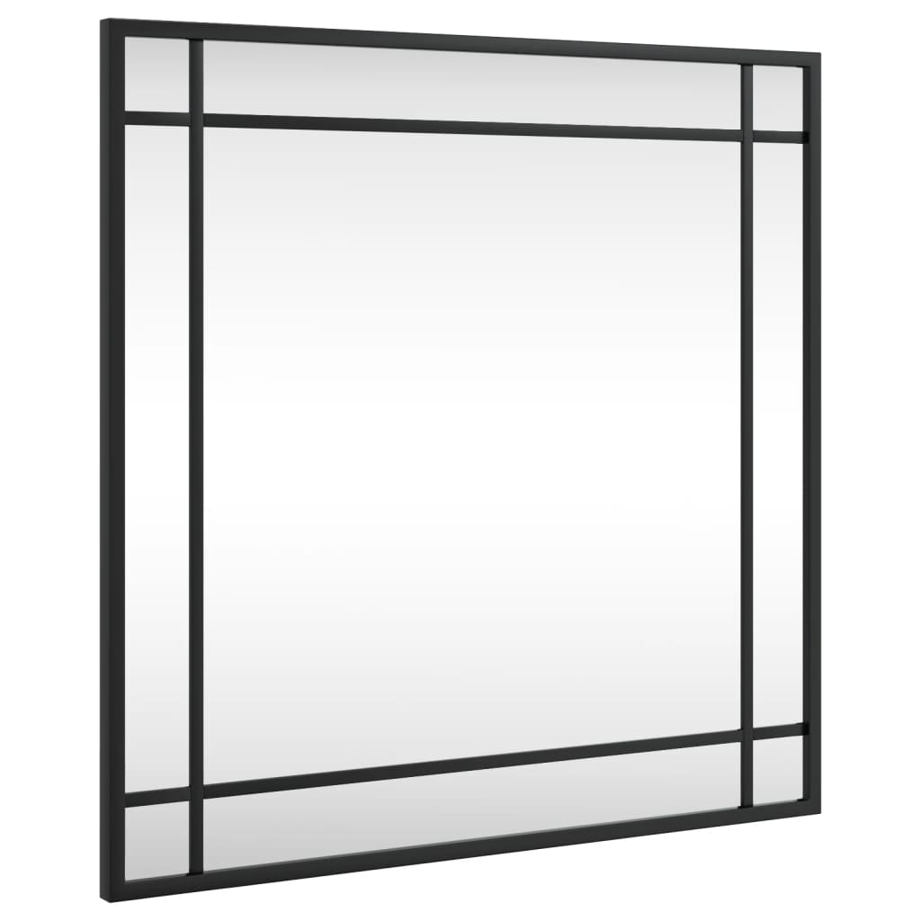 VidaXL Quadratischer Wandspiegel 50x50 cm Eisen Schwarz