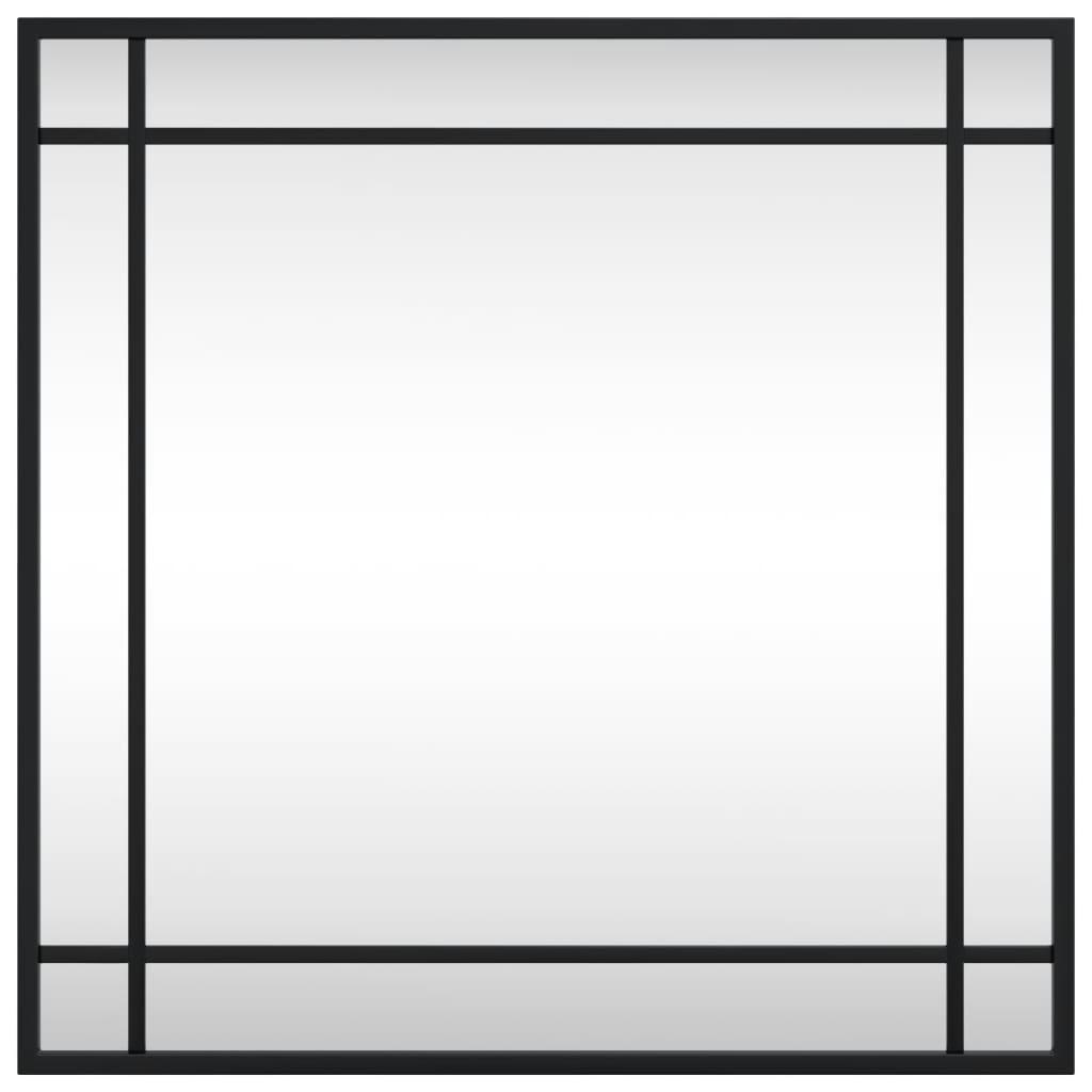 VidaXL Quadratischer Wandspiegel 50x50 cm Eisen Schwarz