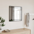 VidaXL Quadratischer Wandspiegel 50x50 cm Eisen Schwarz