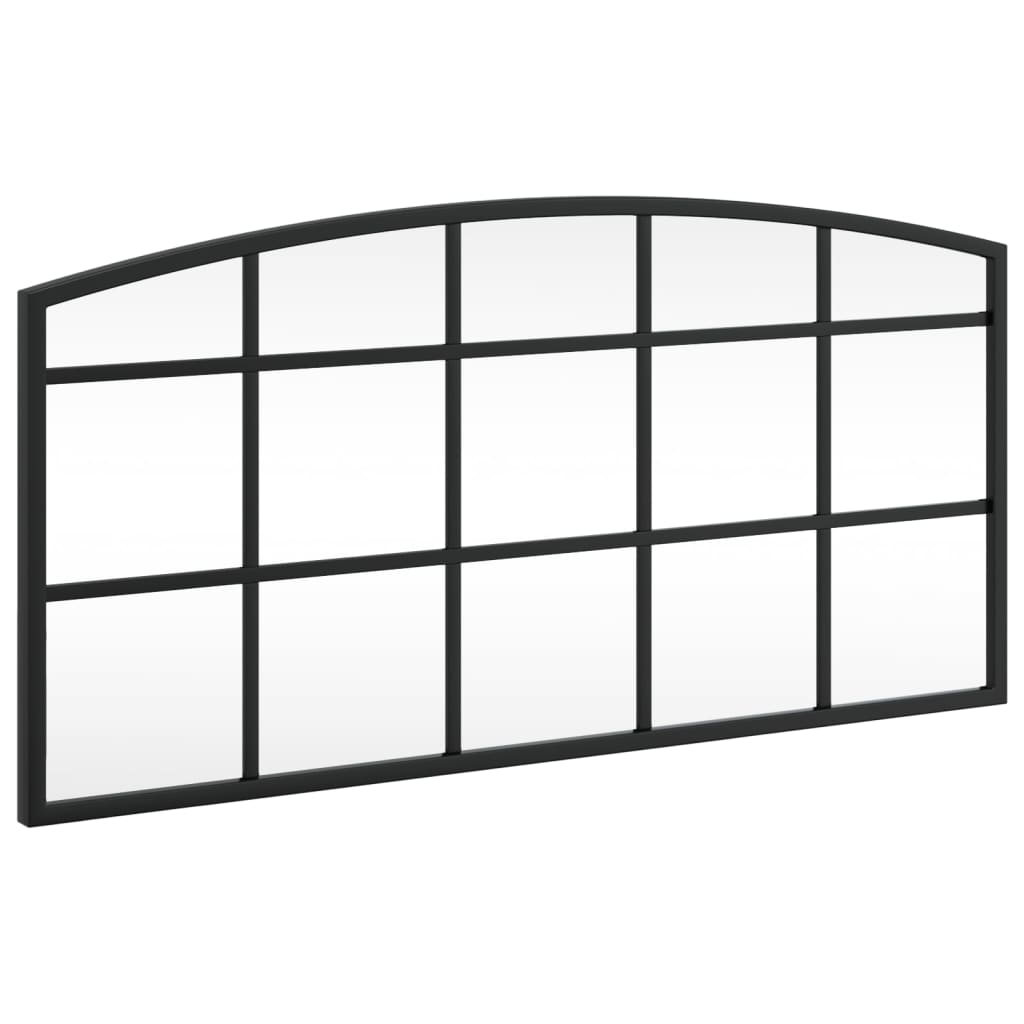 VidaXL Wandspiegel Bogen 60x30 cm Eisen Schwarz