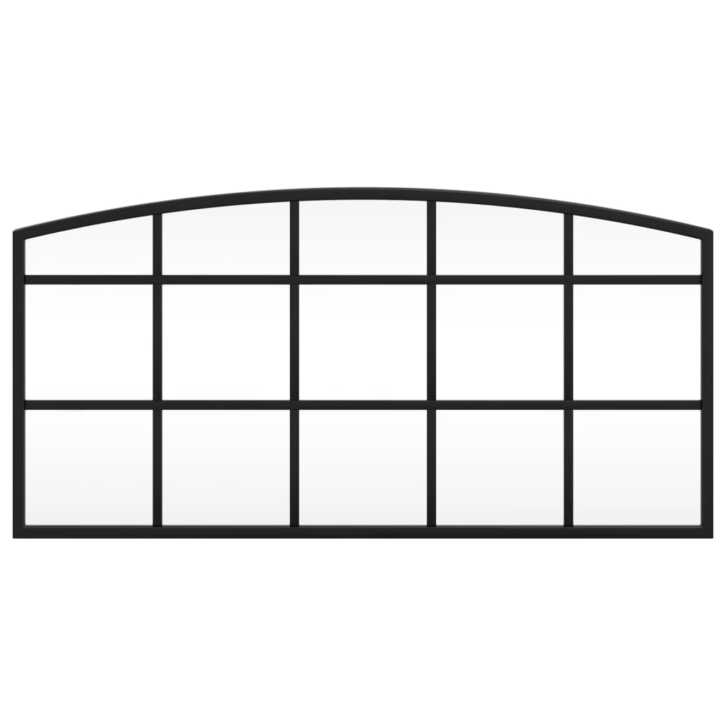 VidaXL Wandspiegel Bogen 60x30 cm Eisen Schwarz