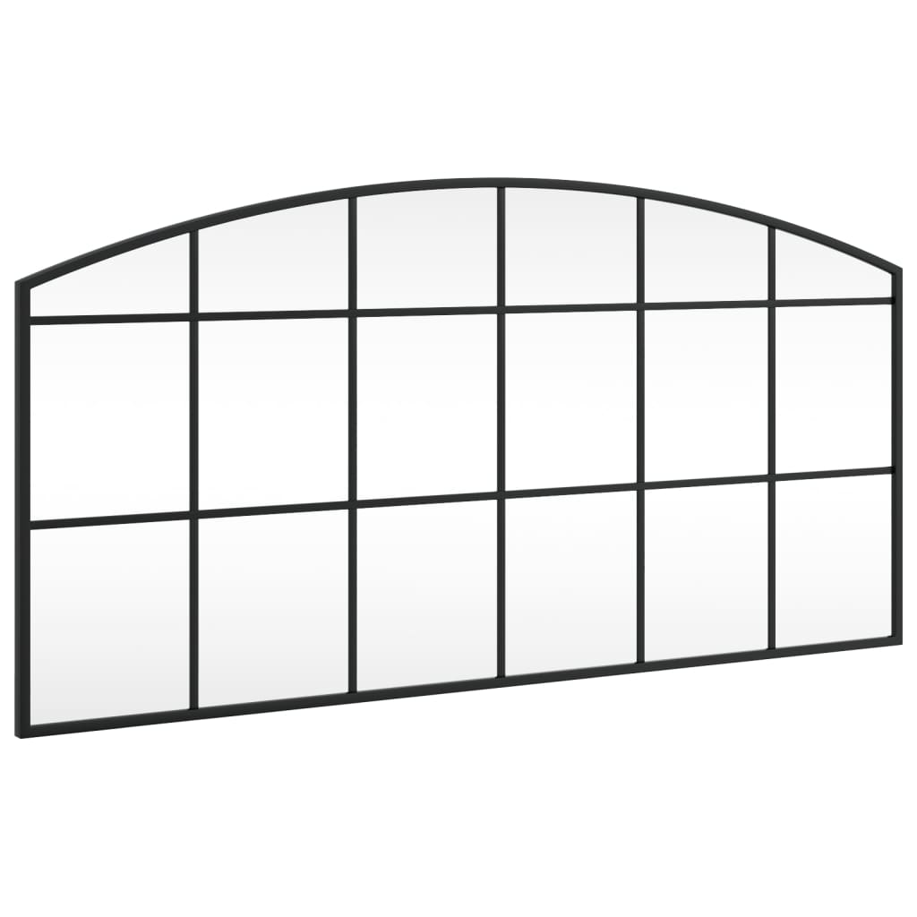 VidaXL Wandspiegel Bogen 100x50 cm Eisen schwarz