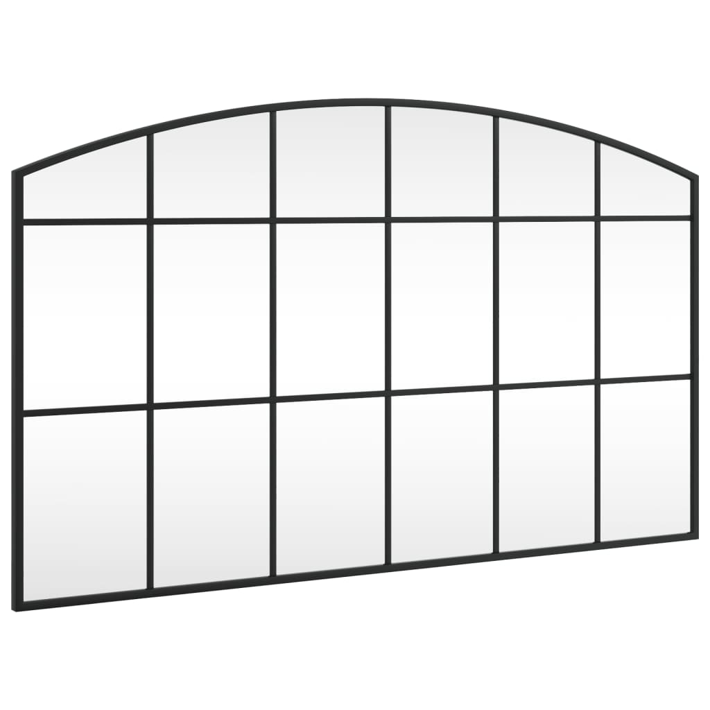 VidaXL Wandspiegel Bogen 100x60 cm Eisen schwarz