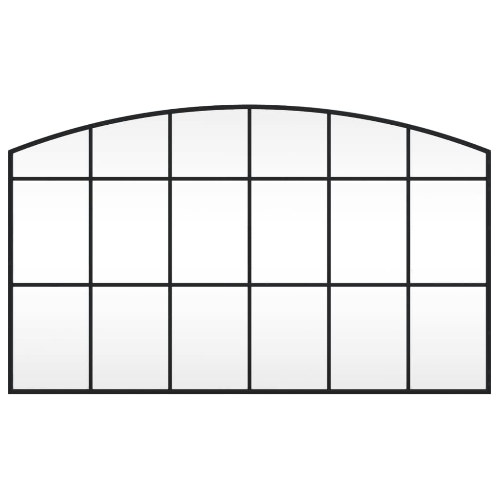 VidaXL Wandspiegel Bogen 100x60 cm Eisen schwarz