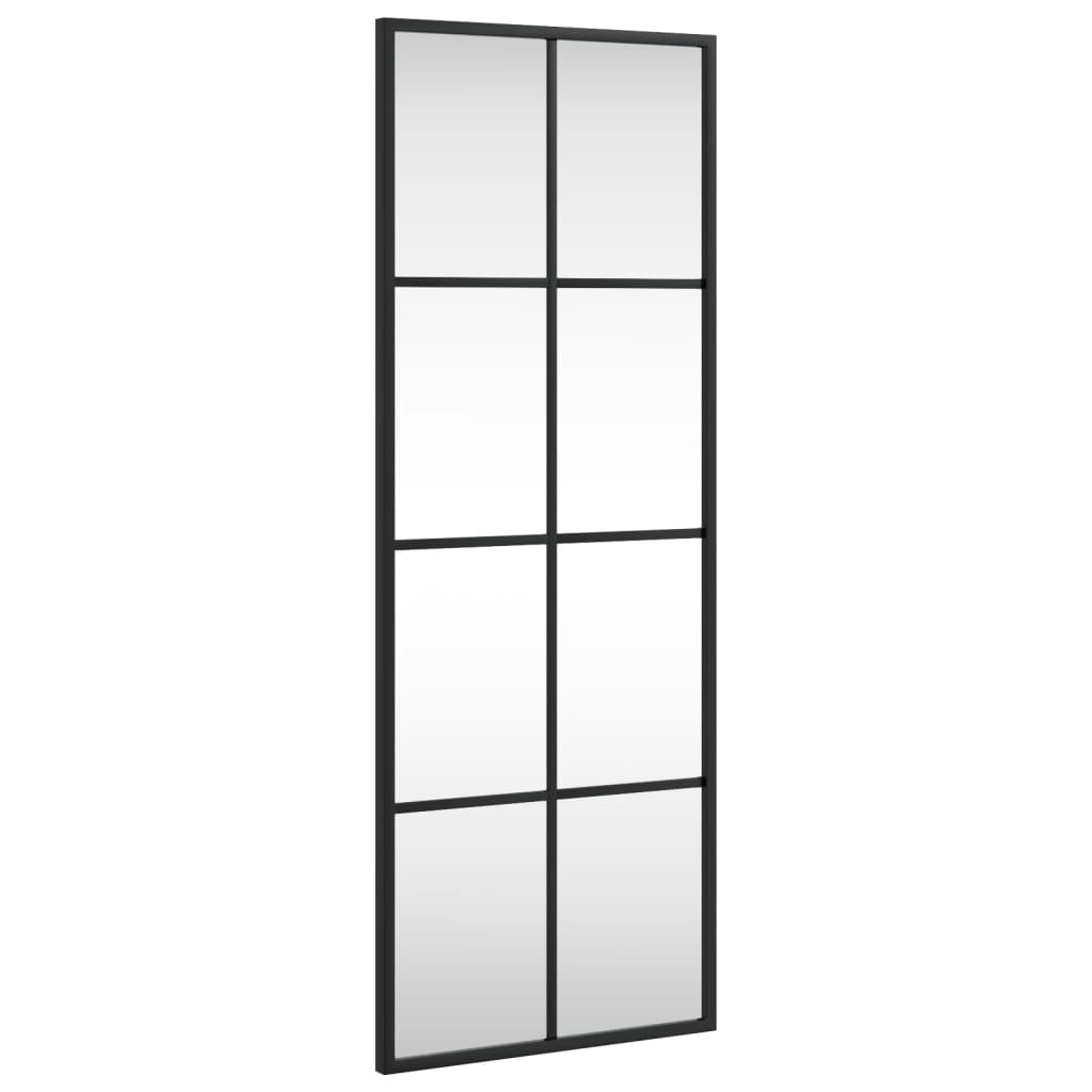 VidaXL Wandspiegel, rechteckig, 30 x 80 cm, Eisen, Schwarz