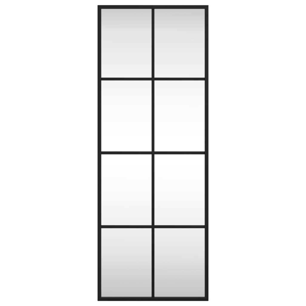 VidaXL Wandspiegel, rechteckig, 30 x 80 cm, Eisen, Schwarz