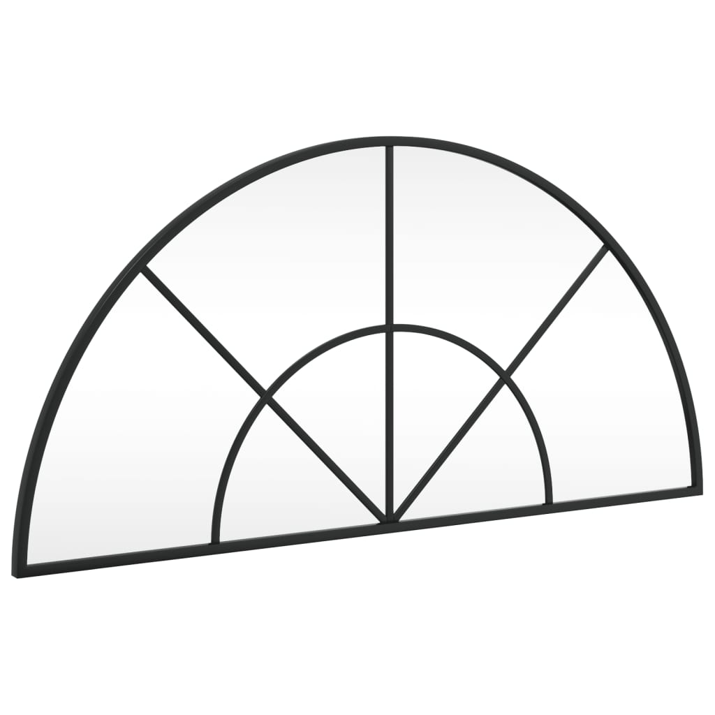 VidaXL Wandspiegel Bogen 80x40 cm Eisen Schwarz