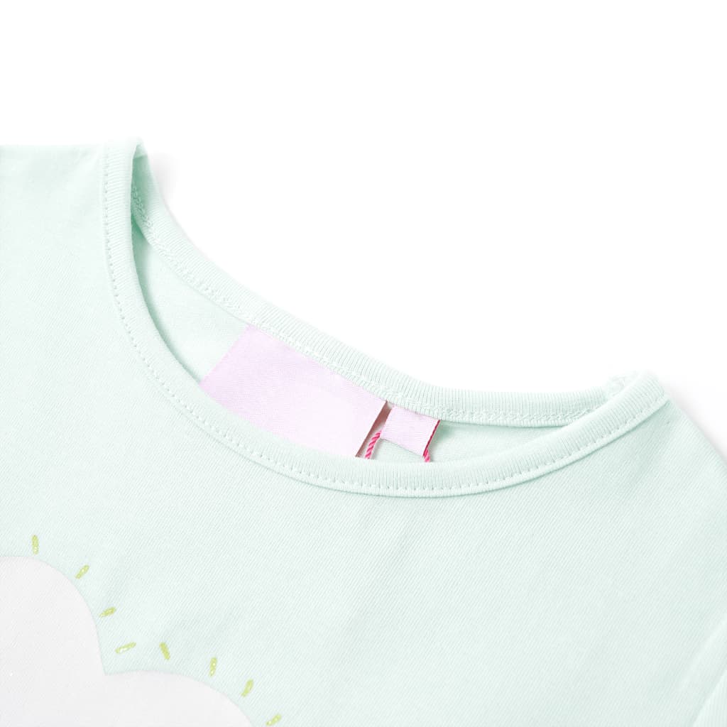 Vidaxl kindershirt 128 lichtmint