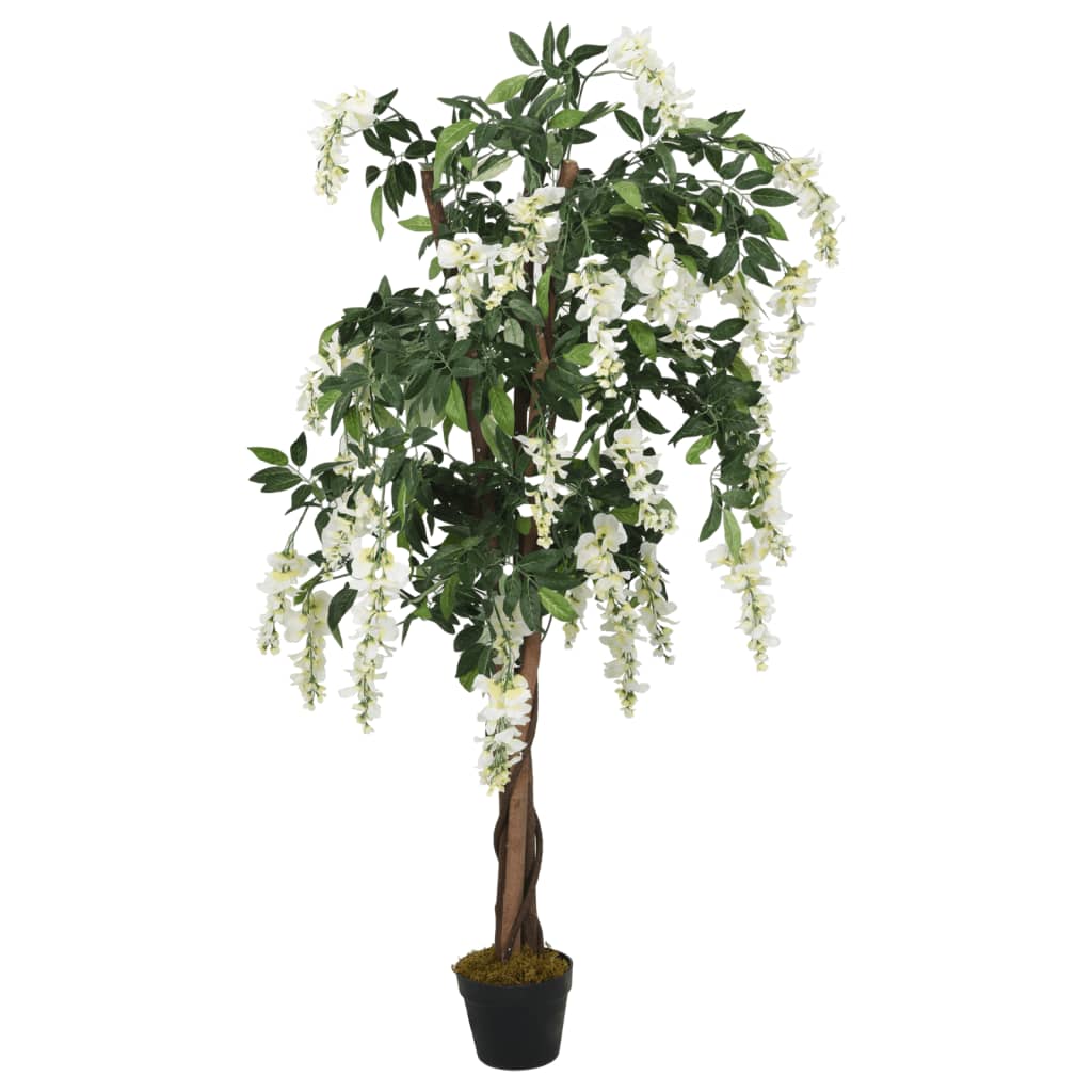VIDAXL Künstliche Pflanze Wisteria 1470 Blau 200 cm grün und weiß