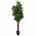 Vidaxl kunstplant vijgenboom 232 bladeren 180 cm groen