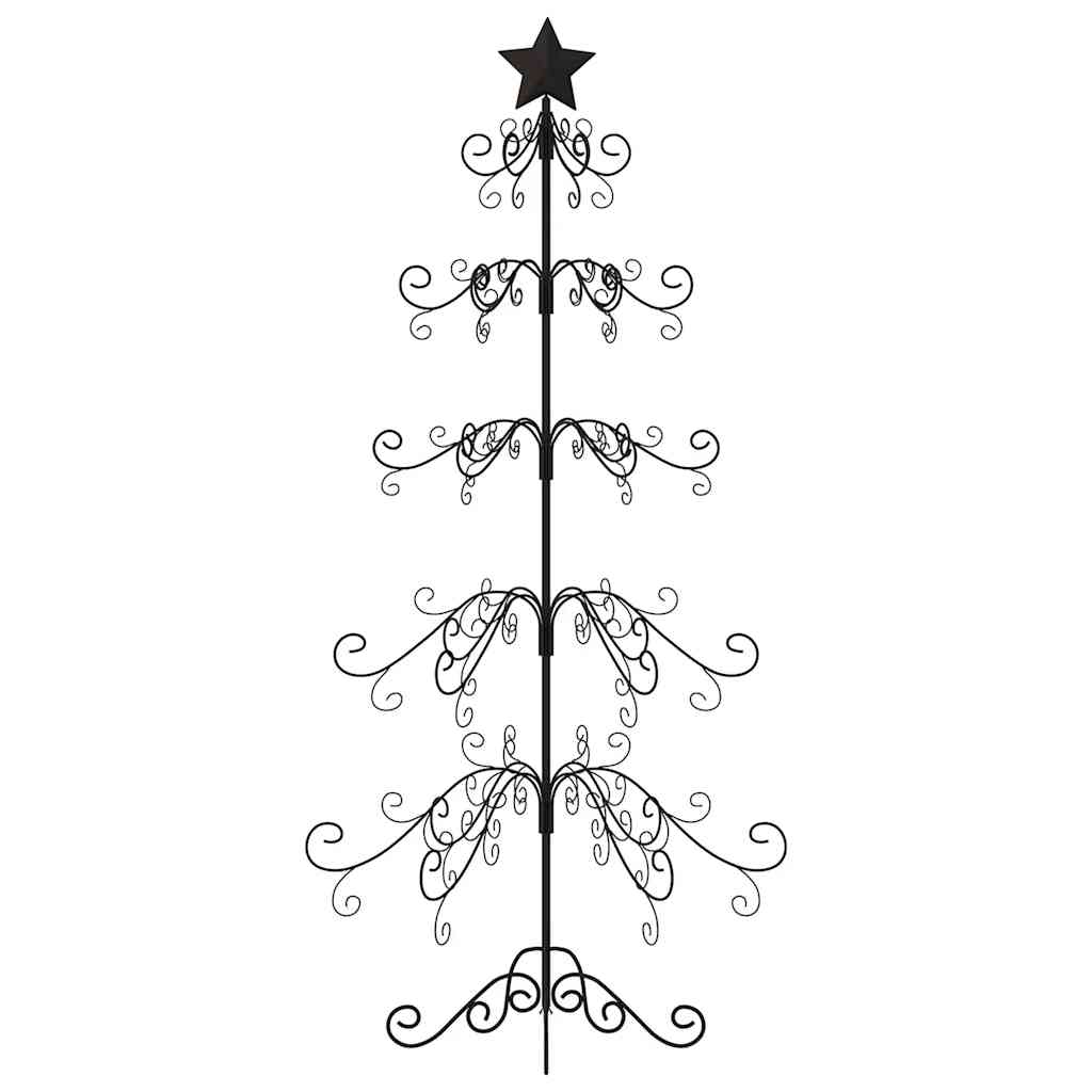 Vidaxl kerstdecoratie kerstboom 150 cm metaal zwart