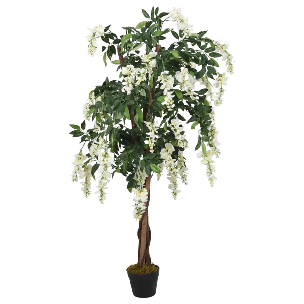 Künstliche Glyzinie von VidaXL, 840 Blätter, 120 cm, grün-weiß