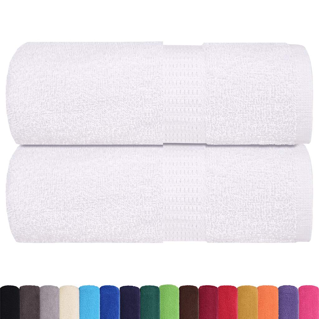 VidaXL Waschlappen, 2 Stück, 15 x 21 cm, 360 g/m², 100 % Baumwolle, weiß