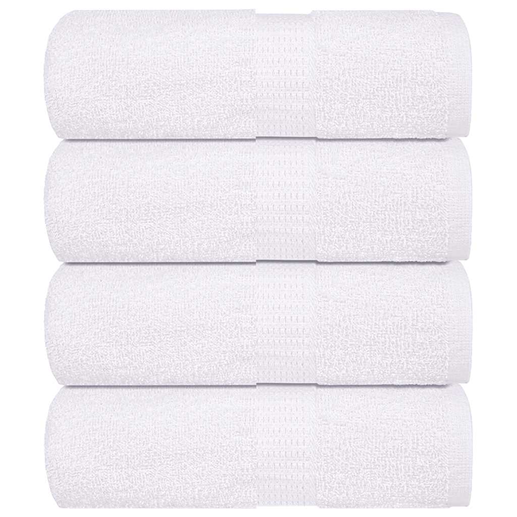 VidaXL Waschlappen, 4 Stück, 15 x 21 cm, 360 g/m², 100 % Baumwolle, weiß
