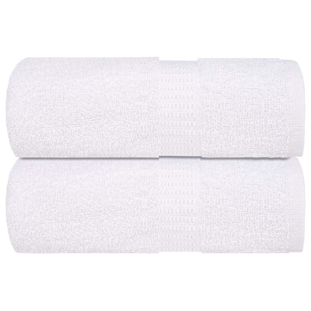 VidaXL Gästetücher, 2 Stück, 30 x 50 cm, 360 g/m², 100 % Baumwolle, Weiß