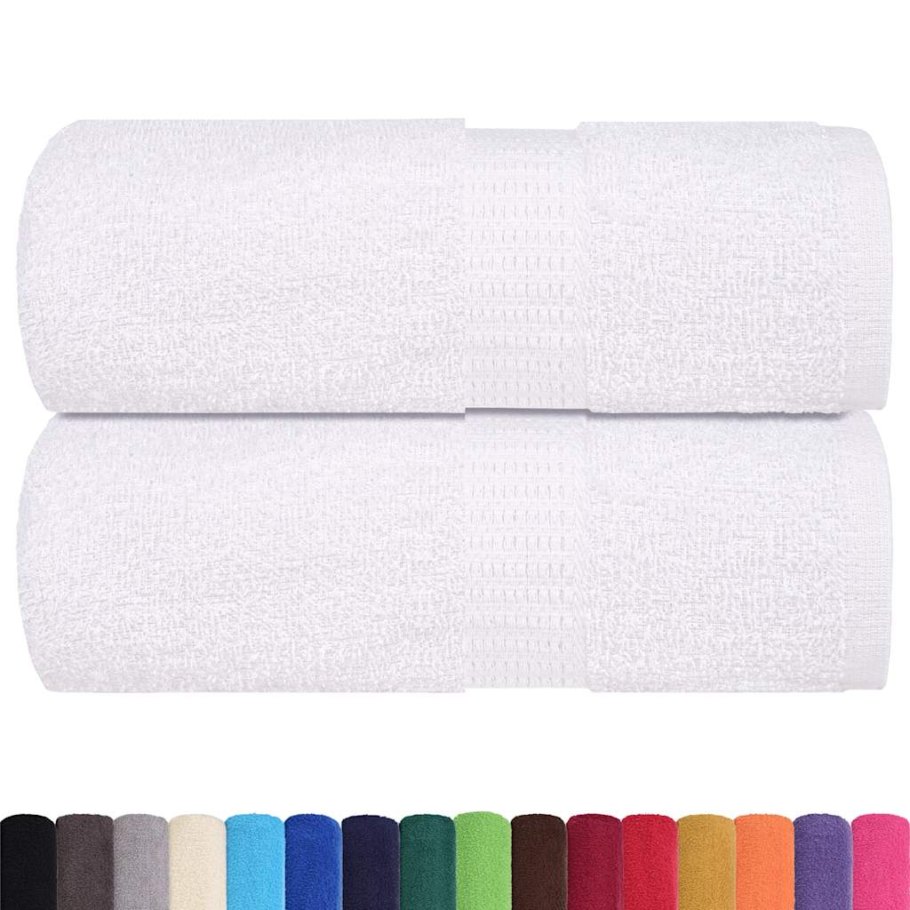 VidaXL Gästetücher, 2 Stück, 30 x 50 cm, 360 g/m², 100 % Baumwolle, Weiß