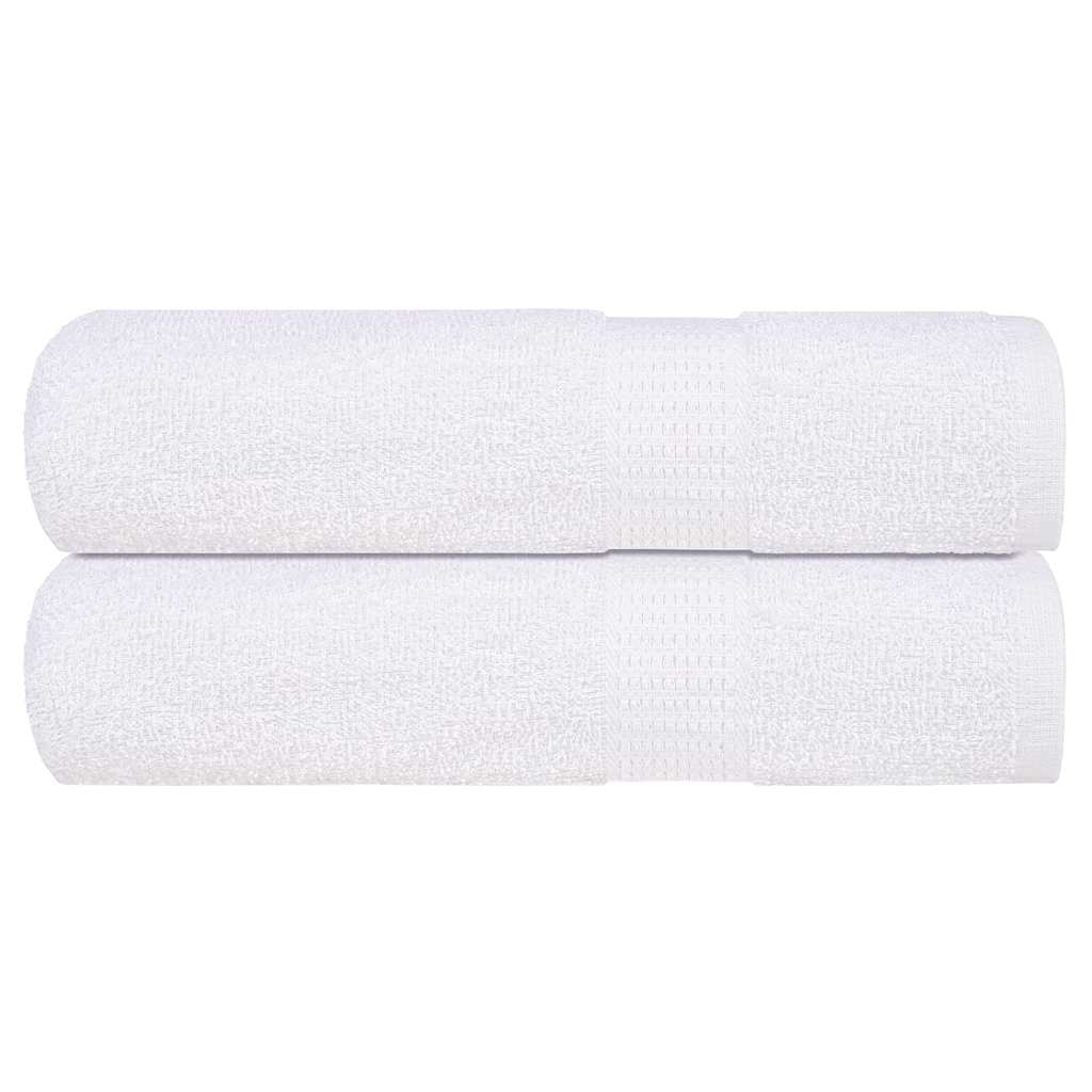 VidaXL Duschtücher, 2 Stück, 70 x 140 cm, 360 g/m², 100 % Baumwolle, Weiß