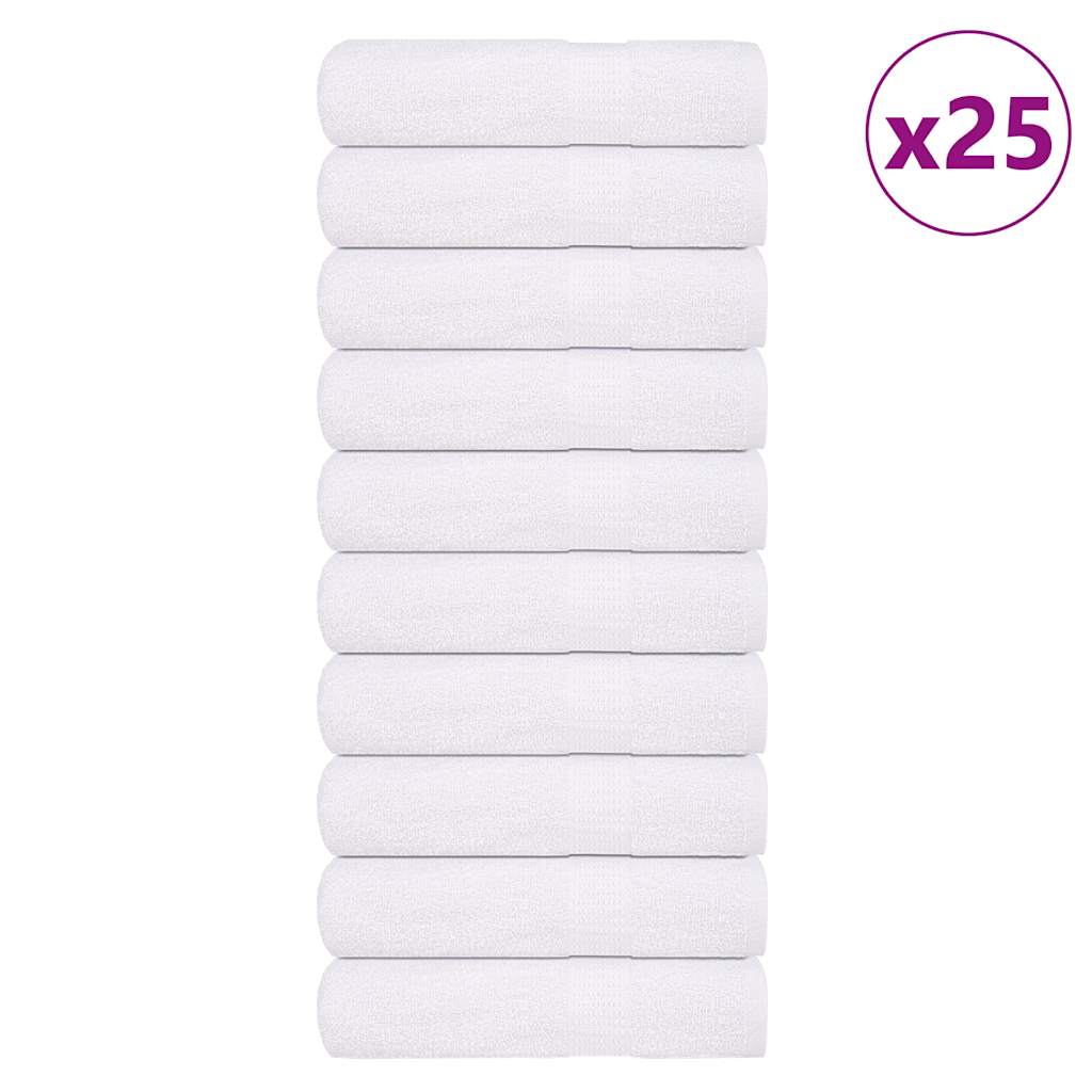 VidaXL Badetücher 25 ST 100x150 cm 360 g m² 100 % Baumwolleweiß