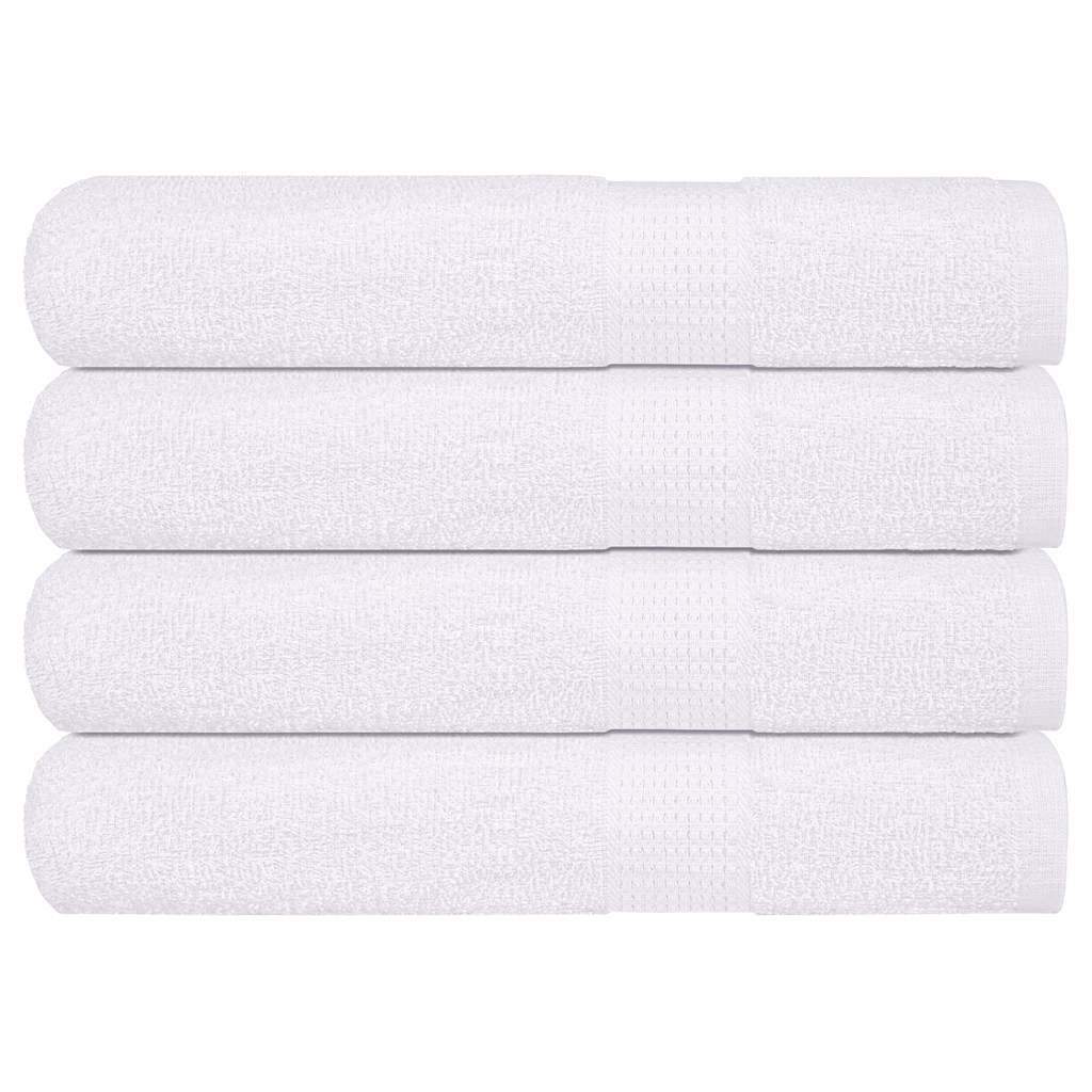 VidaXL Saunatücher, 4 Stück, 80 x 200 cm, 360 g/m², 100 % Baumwolle, weiß