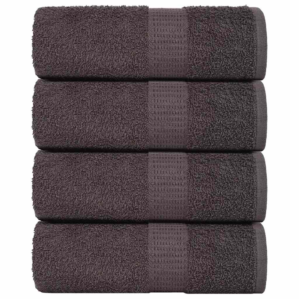 VidaXL Seifentücher, 4 Stück, 30 x 30 cm, 360 g/m², 100 % Baumwolle, Anthrazit