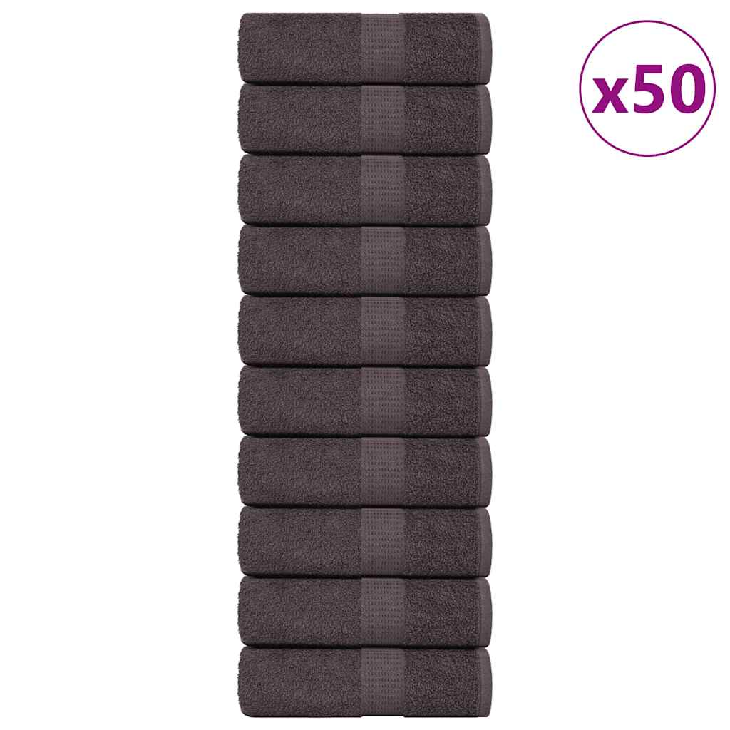 Vidaxl washandjes frogn 50 st 30x30 cm 360 g m² antraciet