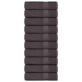 Vidaxl douchehanddoeken frogn 10 st 70x140 cm 360 g m² antraciet