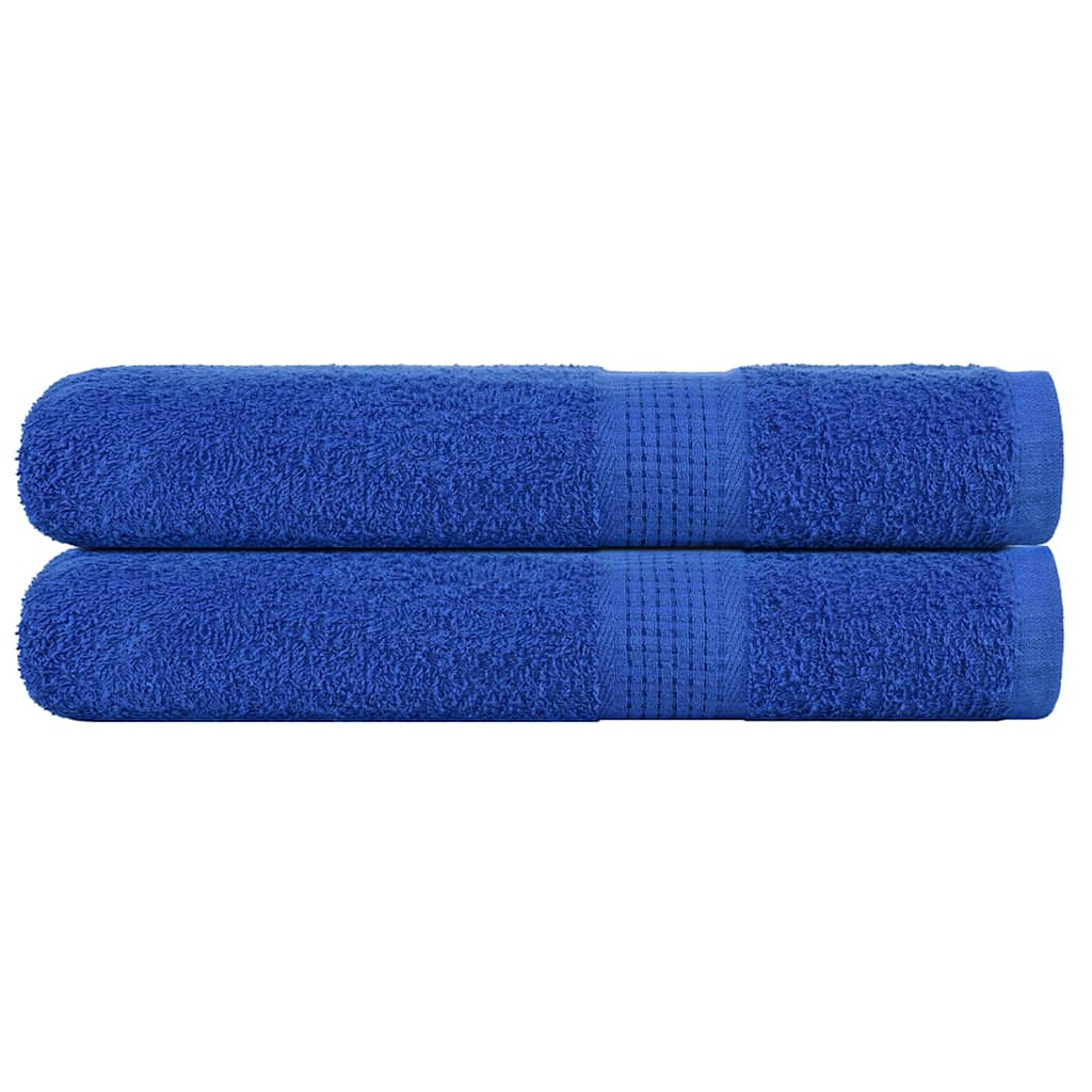 VidaXL Handtücher, 2 Stück, 100 x 200 cm, 360 g/m², 100 % Baumwolle, blau
