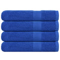 VidaXL Handtücher, 4 Stück, 100 x 200 cm, 360 g/m², 100 % Baumwolle, blau