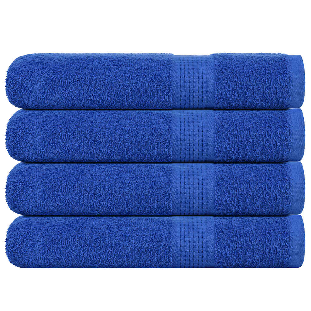 VidaXL Handtücher, 4 Stück, 100 x 200 cm, 360 g/m², 100 % Baumwolle, blau