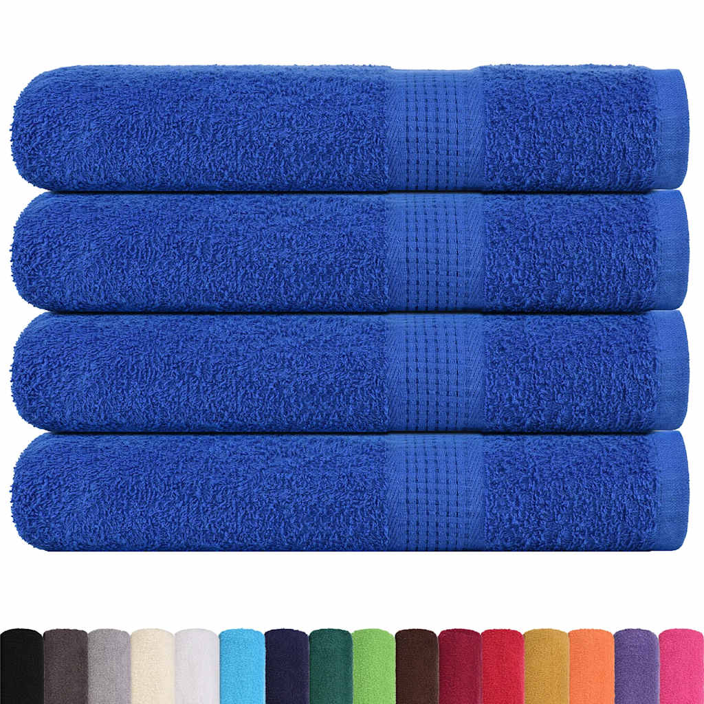 VidaXL Handtücher, 4 Stück, 100 x 200 cm, 360 g/m², 100 % Baumwolle, blau