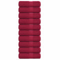 Vidaxl washandjes frogn 10 st 30x30 cm 360 g m² bordeaux