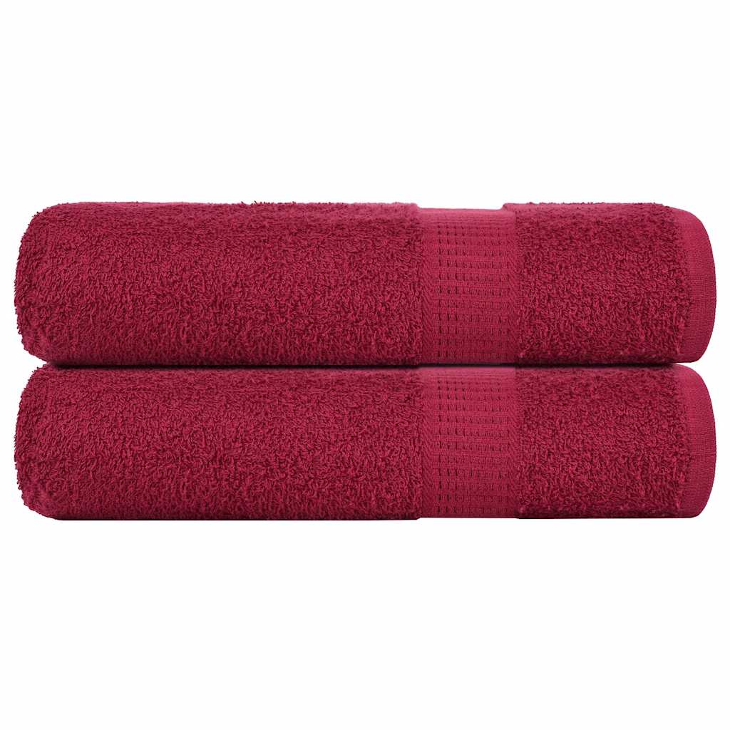 Vidaxl handdoeken frogn 2 st 50x100 cm 360 g m² bordeaux