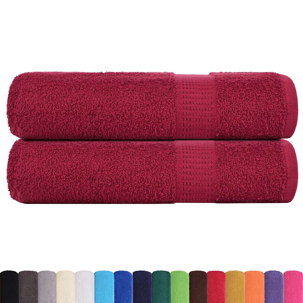 Vidaxl handdoeken frogn 2 st 50x100 cm 360 g m² bordeaux
