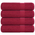 Vidaxl handdoeken frogn 4 st 50x100 cm 360 g m² bordeaux