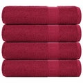 Vidaxl douchehanddoeken frogn 4 st 70x140 cm 360 g m² bordeaux
