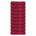 Vidaxl douchehanddoeken frogn 10 st 70x140 cm 360 g m² bordeaux