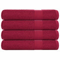 Vidaxl saunahanddoeken frogn 4 st 80x200 cm 360 g m² bordeaux