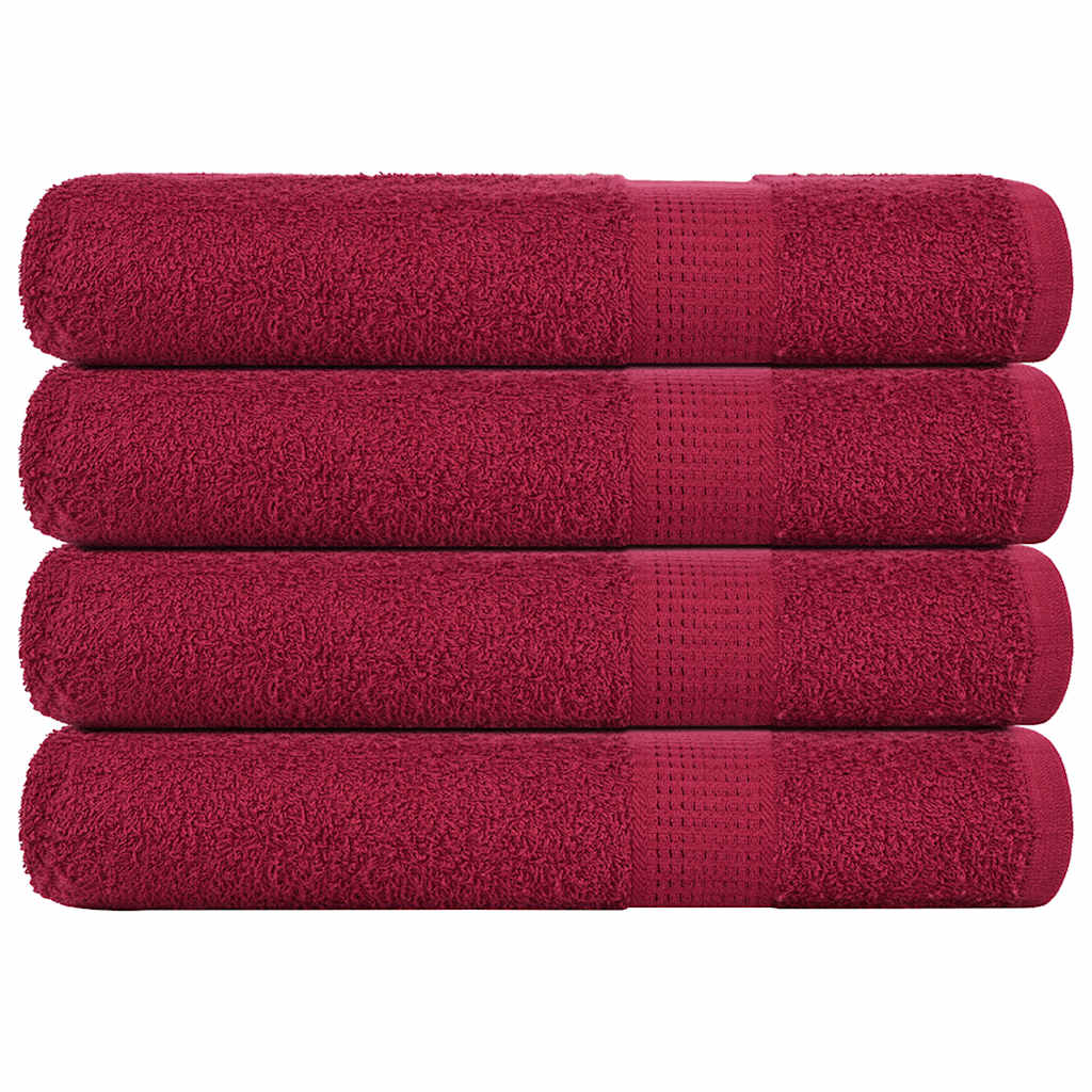 Vidaxl saunahanddoeken frogn 4 st 80x200 cm 360 g m² bordeaux
