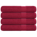 Vidaxl handdoeken frogn 4 st 100x200 cm 360 g m² bordeaux