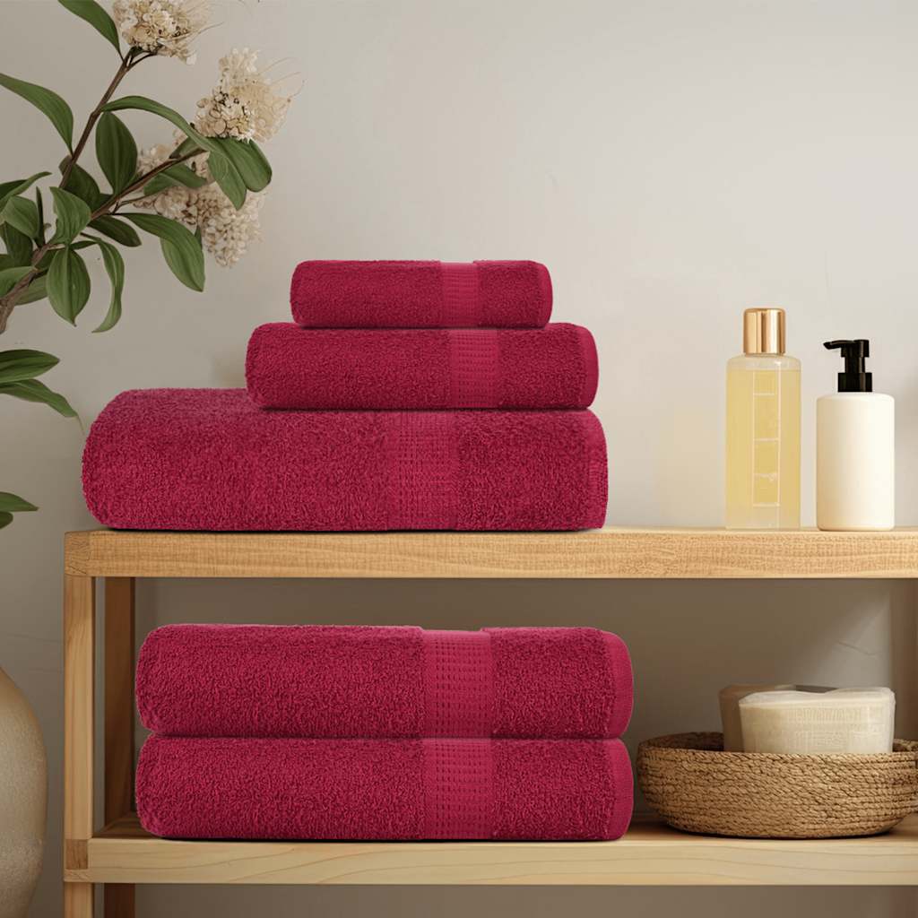 Vidaxl handdoeken frogn 4 st 100x200 cm 360 g m² bordeaux
