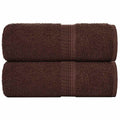 Vidaxl washandjes frogn 2 st 30x30 cm 360 g m² bruin