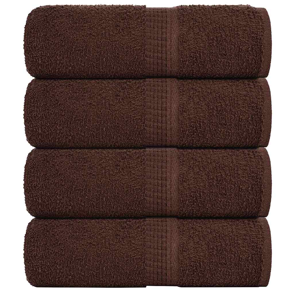 VidaXL Seifentücher, 4 Stück, 30 x 30 cm, 360 g/m², 100 % Baumwolle, Braun