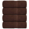 VidaXL Seifentücher, 4 Stück, 30 x 30 cm, 360 g/m², 100 % Baumwolle, Braun