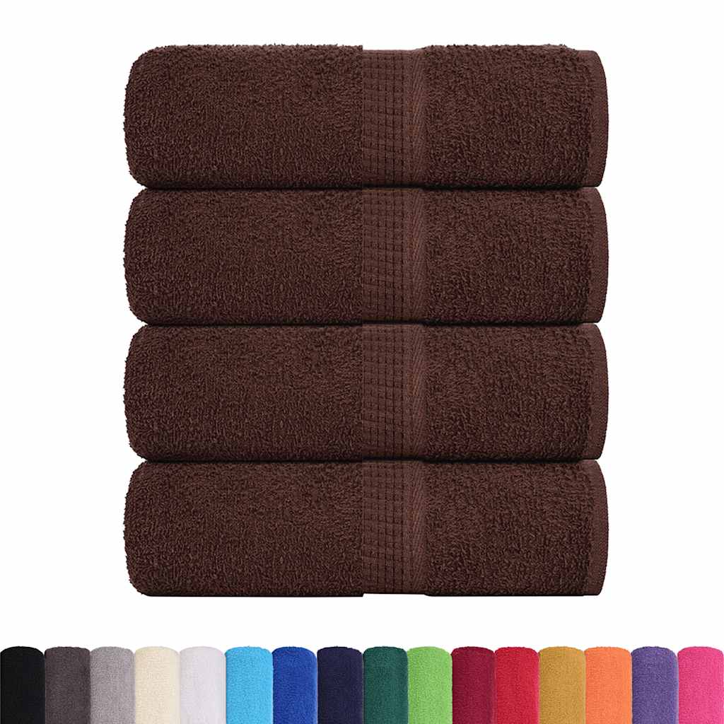 VidaXL Seifentücher, 4 Stück, 30 x 30 cm, 360 g/m², 100 % Baumwolle, Braun