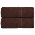 VidaXL Gästetücher, 2 Stück, 30 x 50 cm, 360 g/m², 100 % Baumwolle, Braun