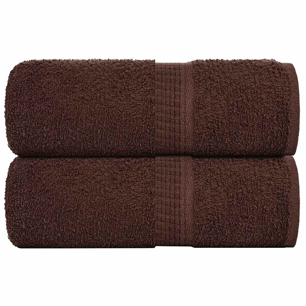 VidaXL Gästetücher, 2 Stück, 30 x 50 cm, 360 g/m², 100 % Baumwolle, Braun