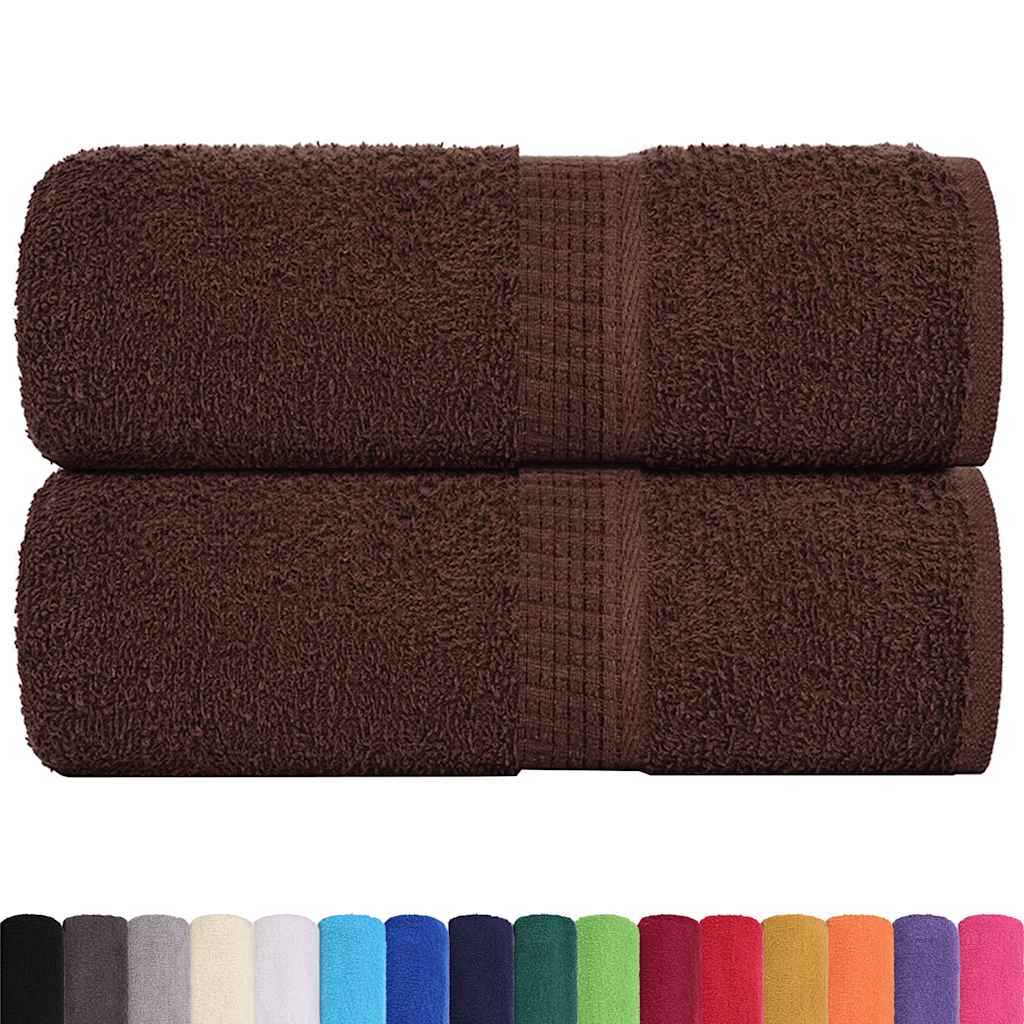 VidaXL Gästetücher, 2 Stück, 30 x 50 cm, 360 g/m², 100 % Baumwolle, Braun