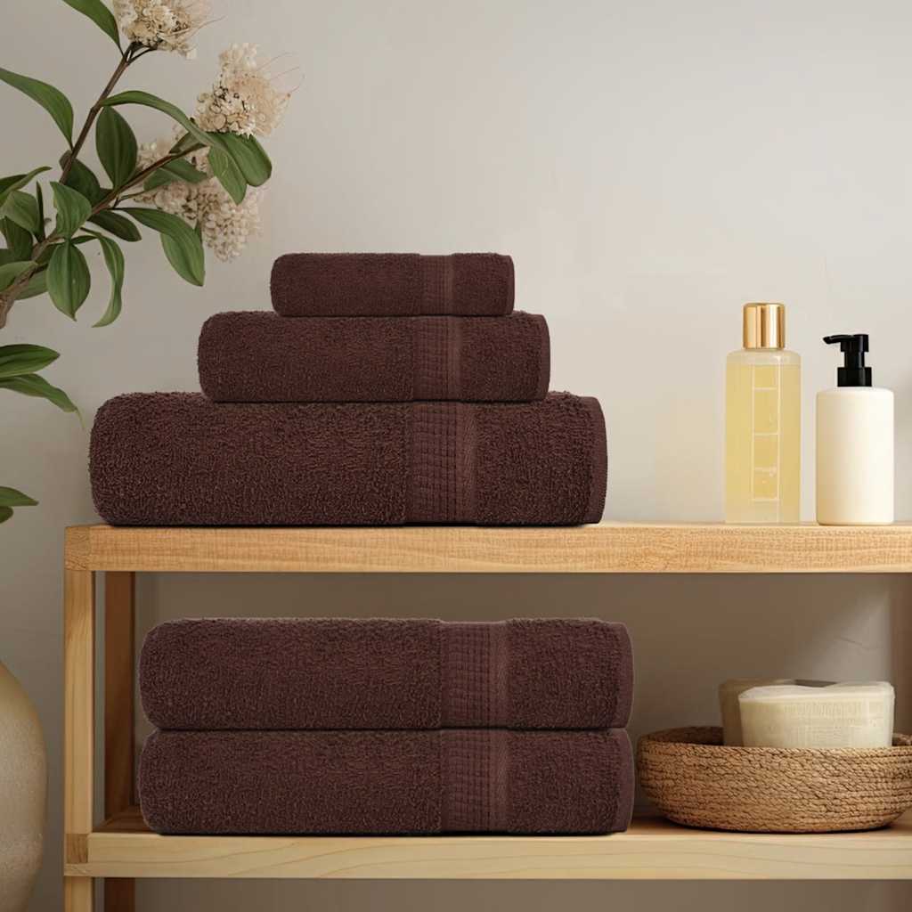 VidaXL Gästetücher, 2 Stück, 30 x 50 cm, 360 g/m², 100 % Baumwolle, Braun