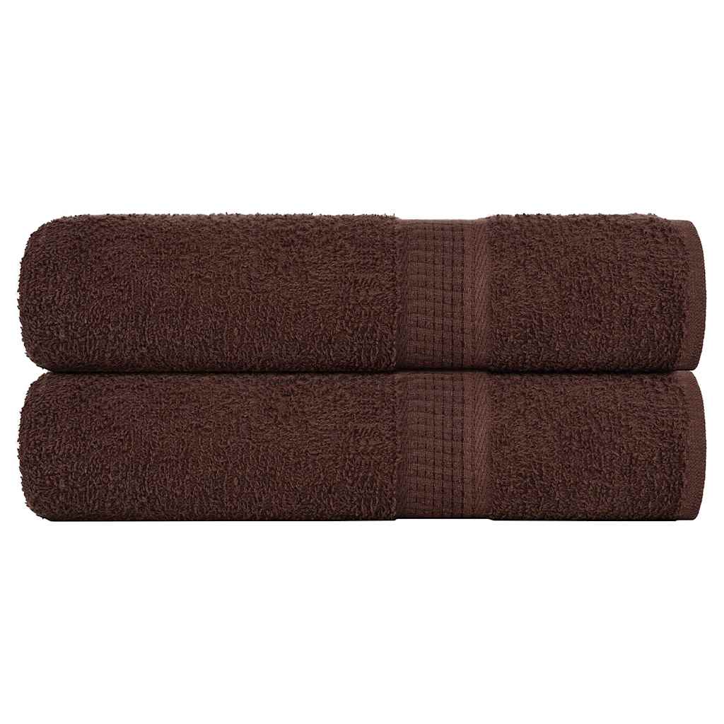 VidaXL Duschtücher, 2 Stück, 70 x 140 cm, 360 g/m², 100 % Baumwolle, Braun