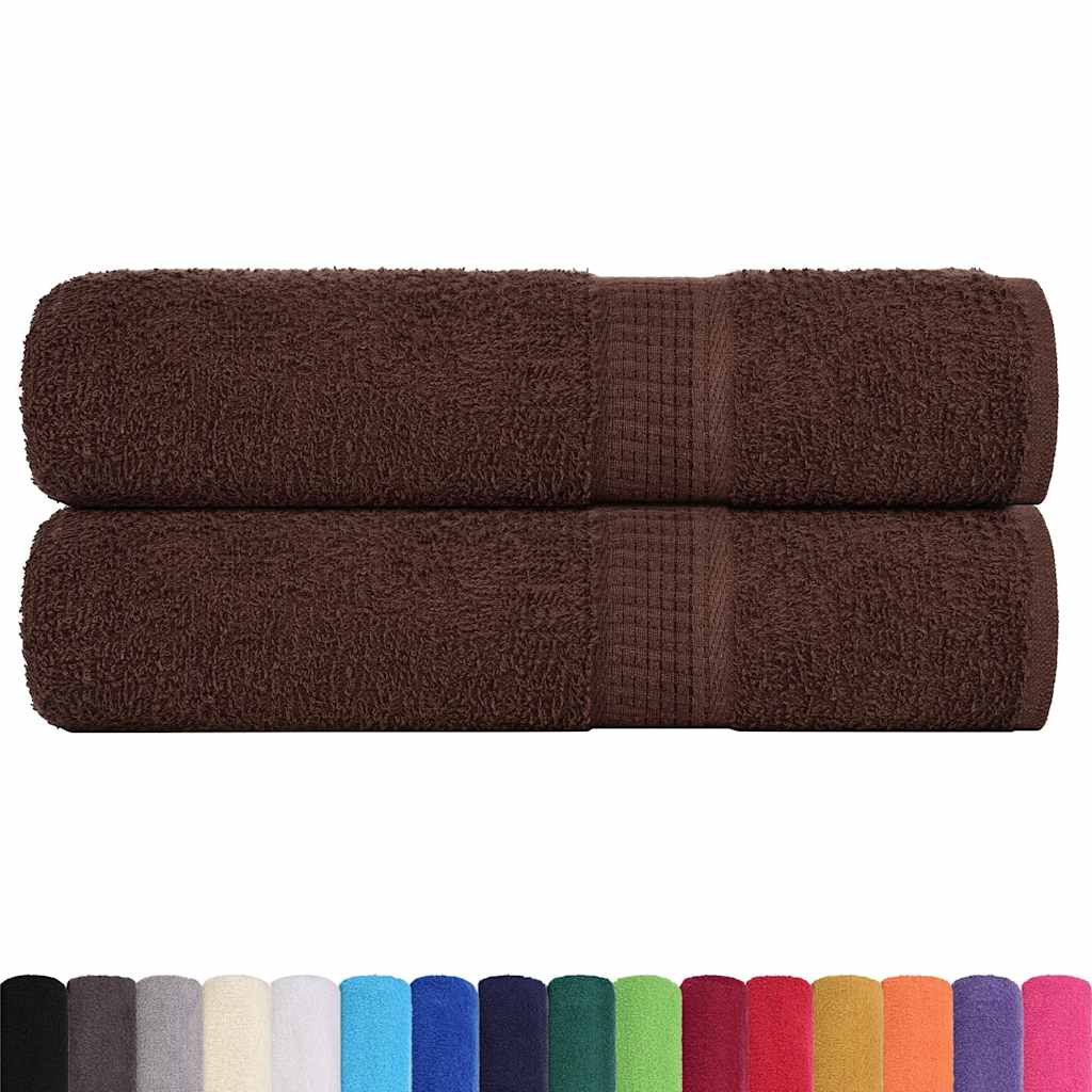 Vidaxl douchehanddoeken frogn 2 st 70x140 cm 360 g m² bruin